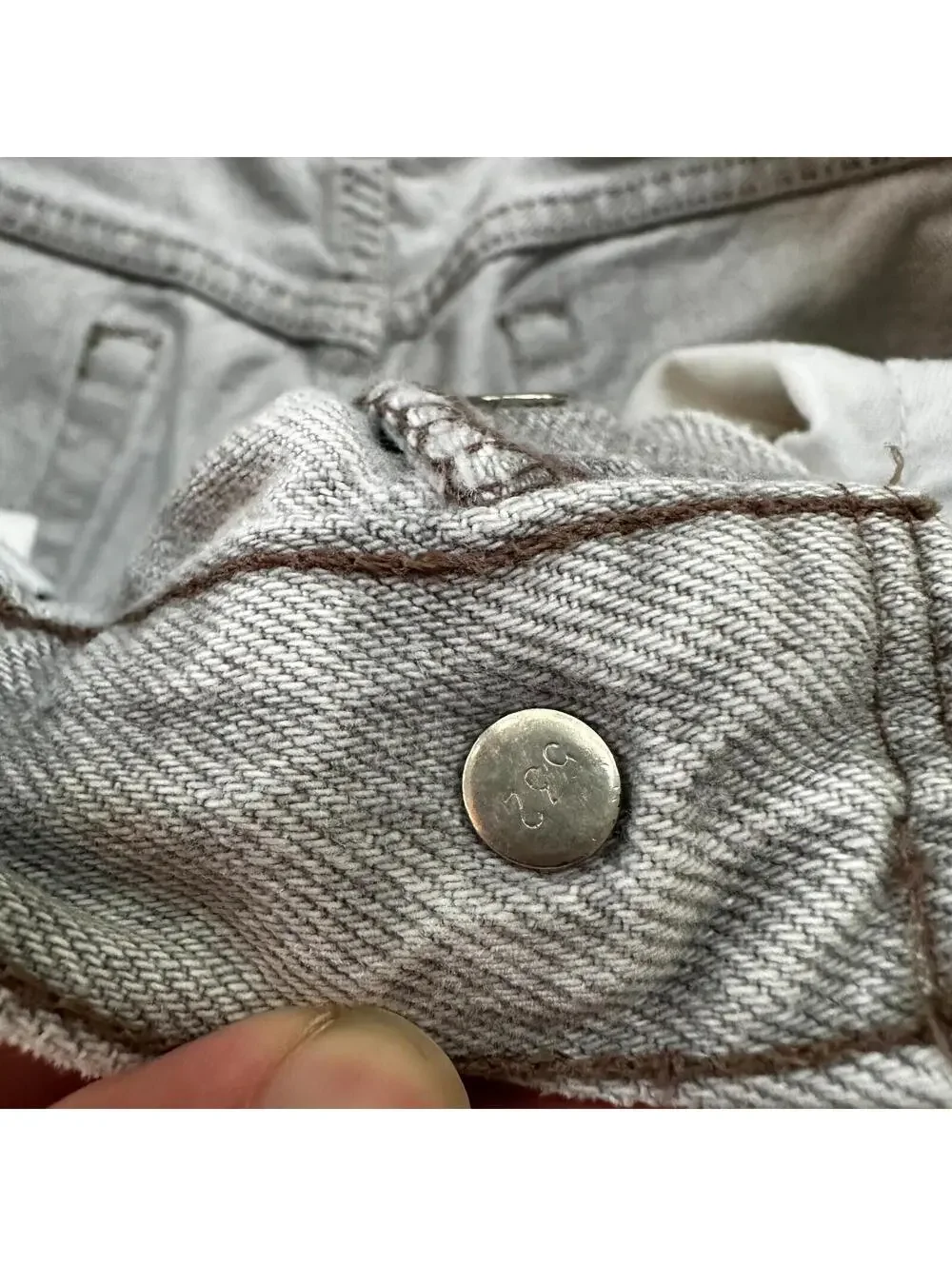 VTG USA Levis 501 Button Fly 90s Tag Jeans 80s 34x30 Act 31x28 Grey Faded White